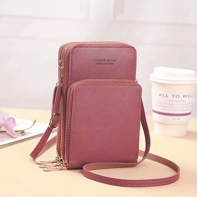 Women’s Crossbody Bag Phone Purse Messenger Bag - RFID Blocking Wallet with Touch Screen Functionality