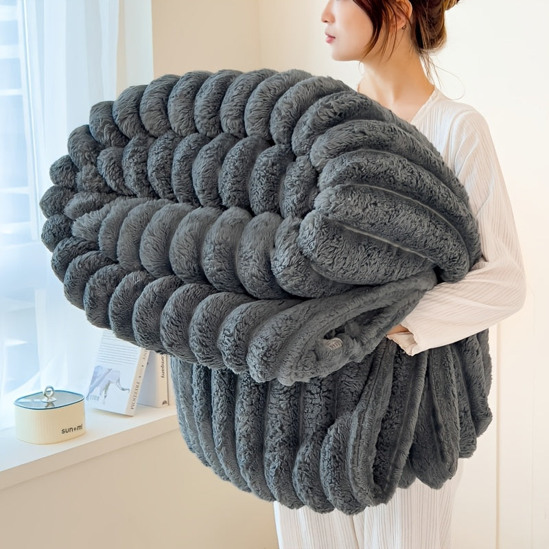 Luxury Faux Rabbit Fur Throw Blanket