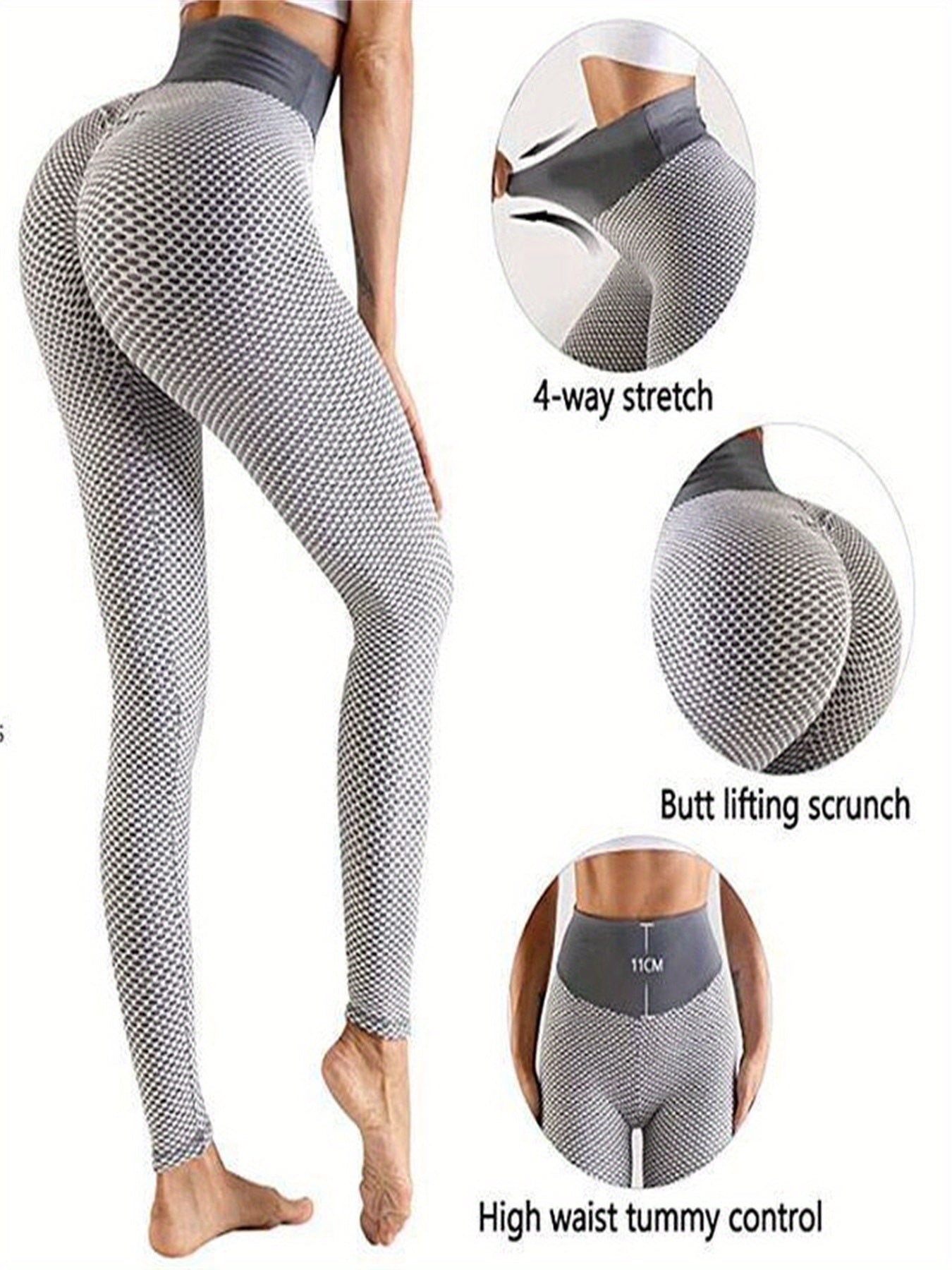 Yoga Leggings for Women, 4-Way Stretch, High Elasticity