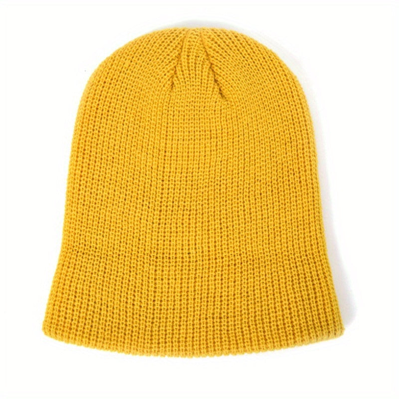 Winter Knitted Beanie Hat For Men – Ribbed Fisherman Docker Cap, Hip-Hop Cuffed Short Style for Men