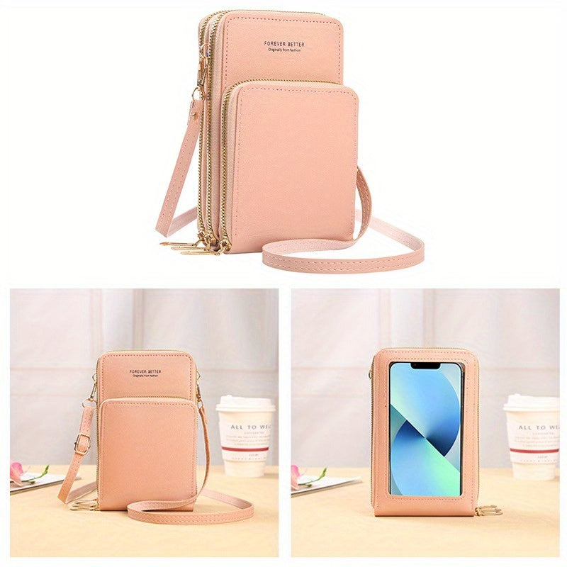 Women’s Crossbody Bag Phone Purse Messenger Bag - RFID Blocking Wallet with Touch Screen Functionality