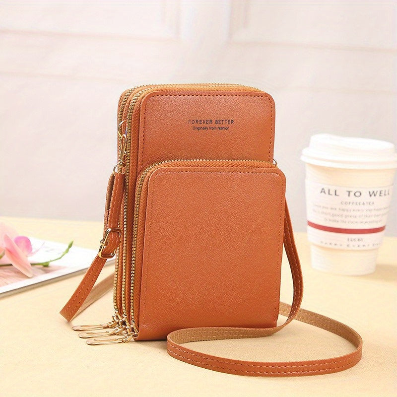 Women’s Crossbody Bag Phone Purse Messenger Bag - RFID Blocking Wallet with Touch Screen Functionality