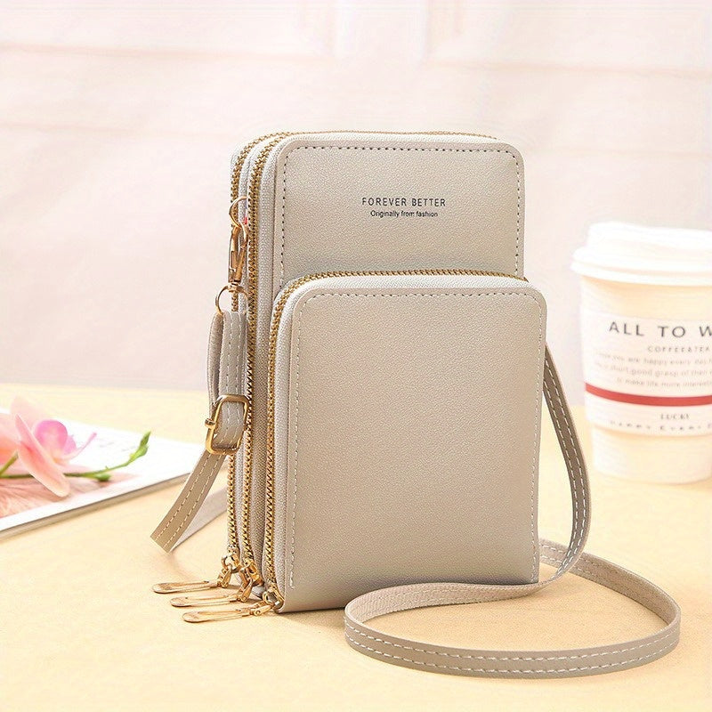 Women’s Crossbody Bag Phone Purse Messenger Bag - RFID Blocking Wallet with Touch Screen Functionality