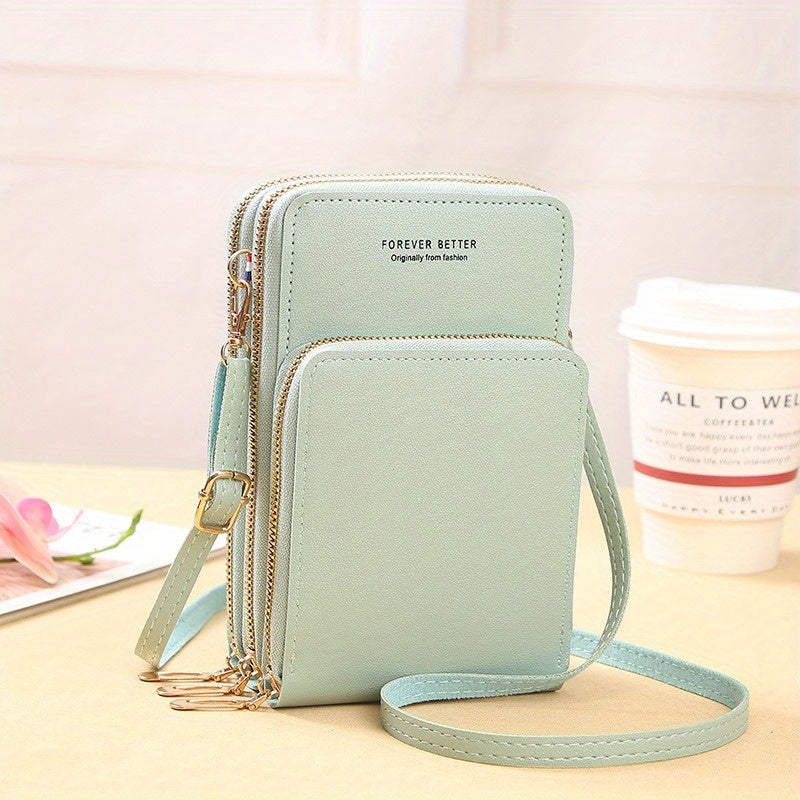 Women’s Crossbody Bag Phone Purse Messenger Bag - RFID Blocking Wallet with Touch Screen Functionality