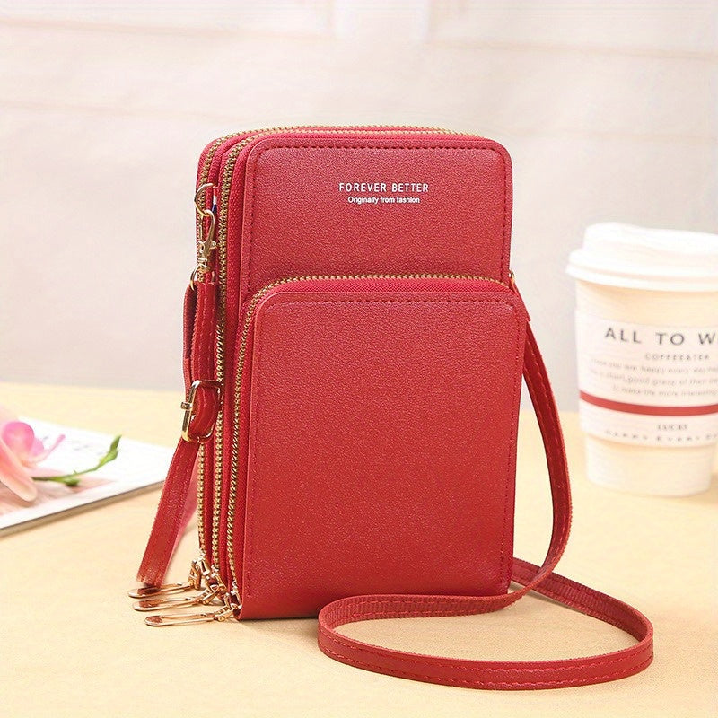 Women’s Crossbody Bag Phone Purse Messenger Bag - RFID Blocking Wallet with Touch Screen Functionality