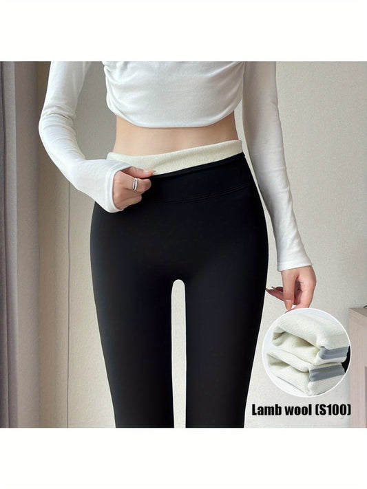 Fall/Winter Shark Pants Fleece-Lined Yoga Leggings – Thick, Comfortable Jeggings for All Seasons