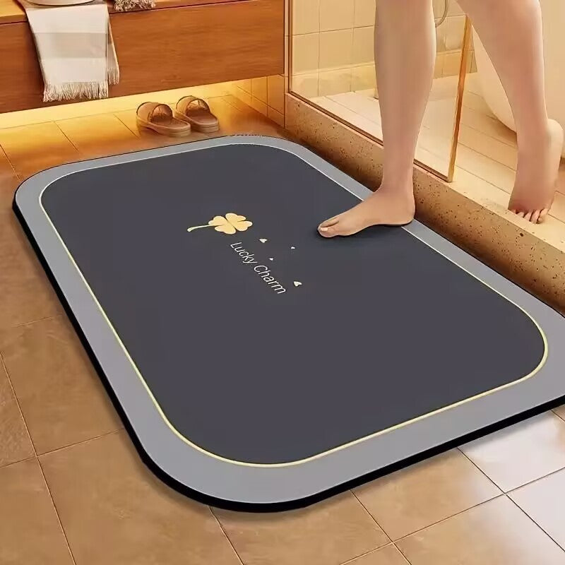 Ultra-Absorbent Non-Slip Bathroom Mat, Quick Drying Floor Mat for Shower, Tub, Toilet & Entryway