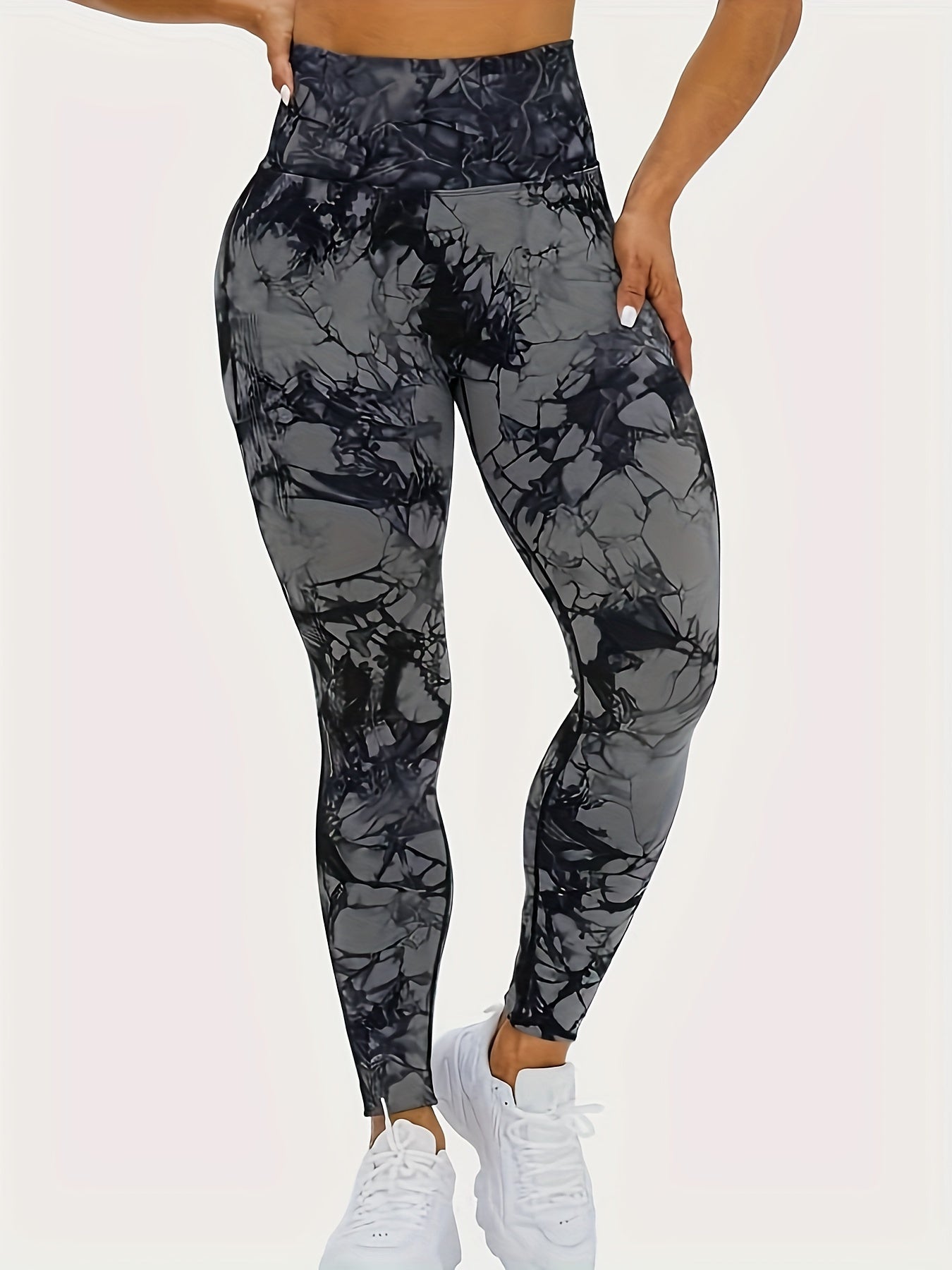 High Waisted Seamless Women's Tie-Dye Scrunch Leggings – Workout Yoga Pants