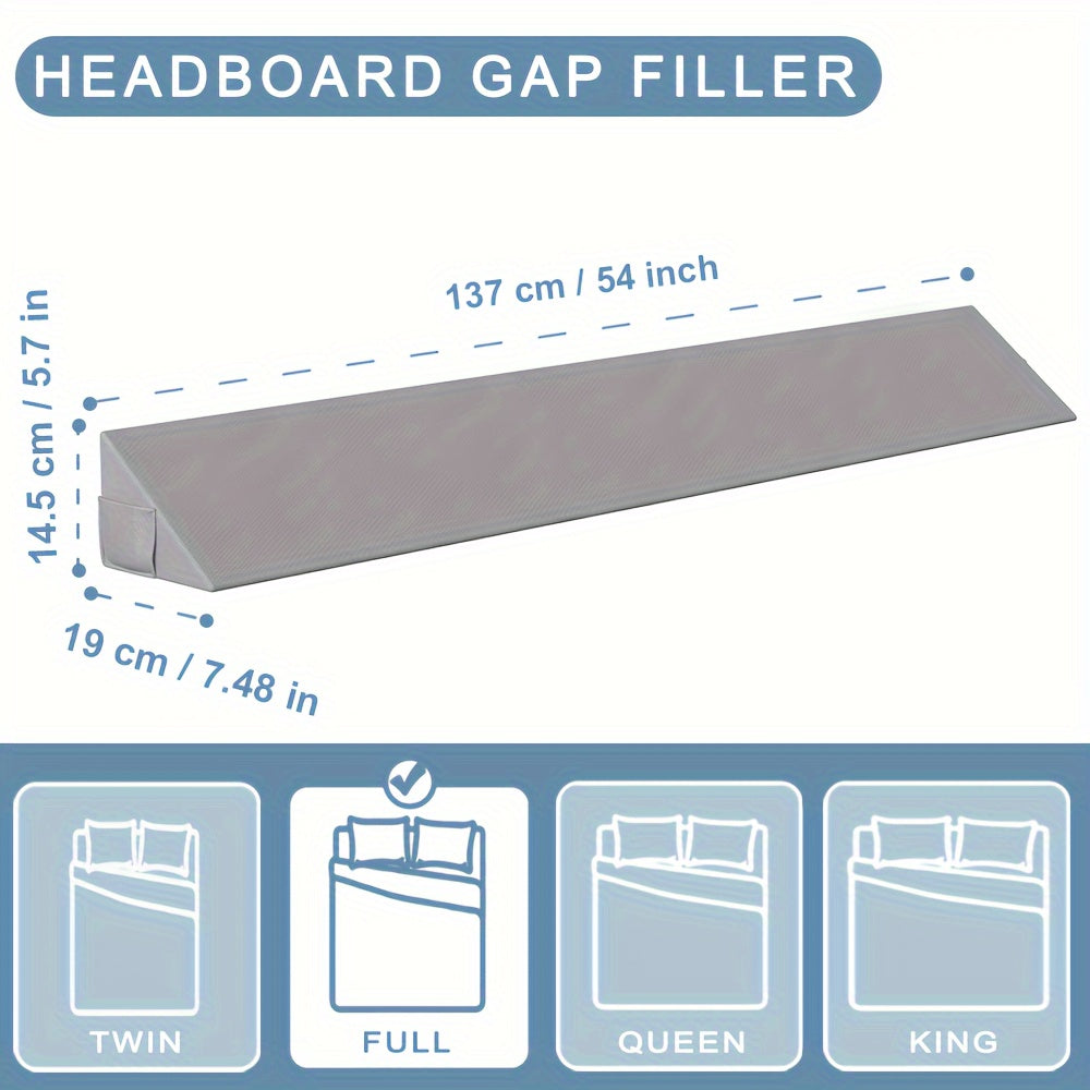 Bed Wedge Pillow for Headboard Gap Filler – Mattress Gap Filler for Headboard and Mattress