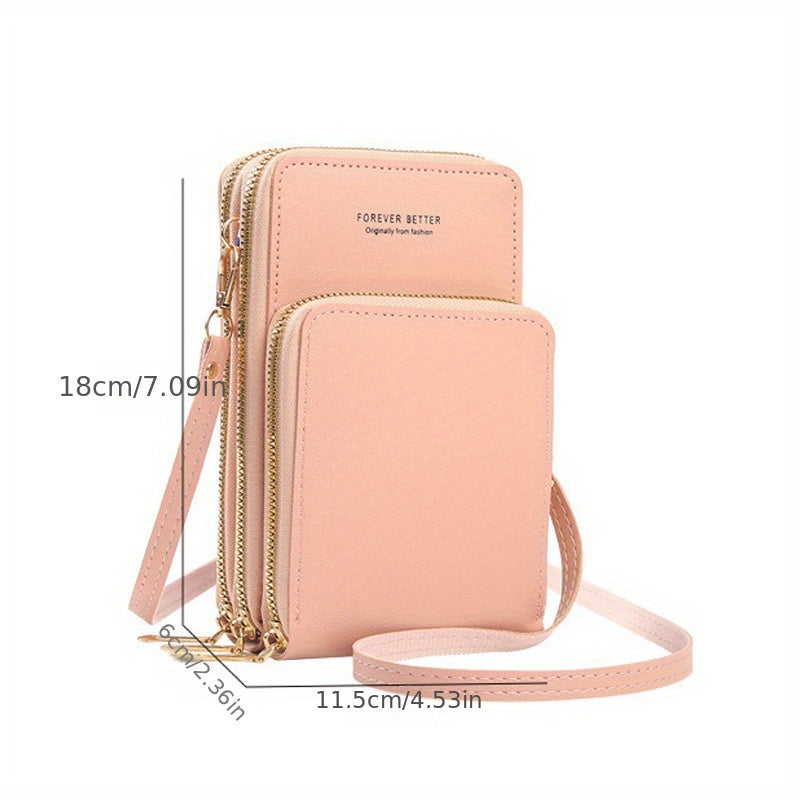 Women’s Crossbody Bag Phone Purse Messenger Bag - RFID Blocking Wallet with Touch Screen Functionality