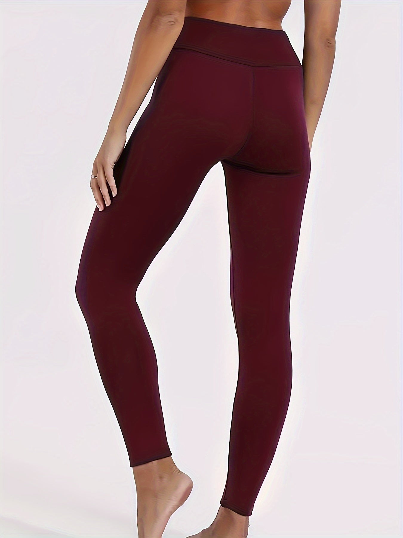 Fleece Thermal Leggings, Casual Skinny Leggings for Fall & Winter