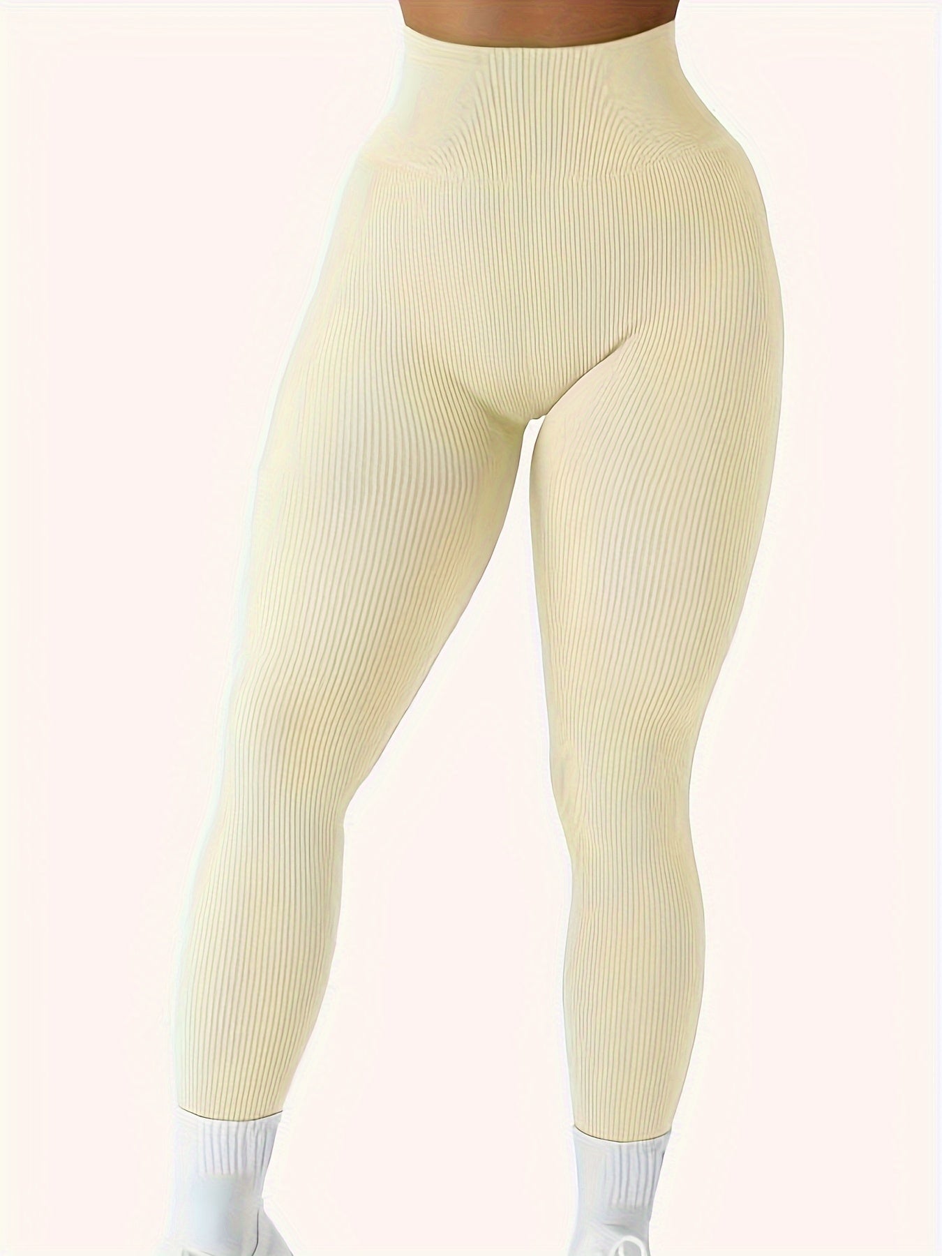 Leggings for Women: Ribbed, Non-Sheer Sports and Yoga Pants - All-Season High-Stretch Polyamide Shape-Enhancing