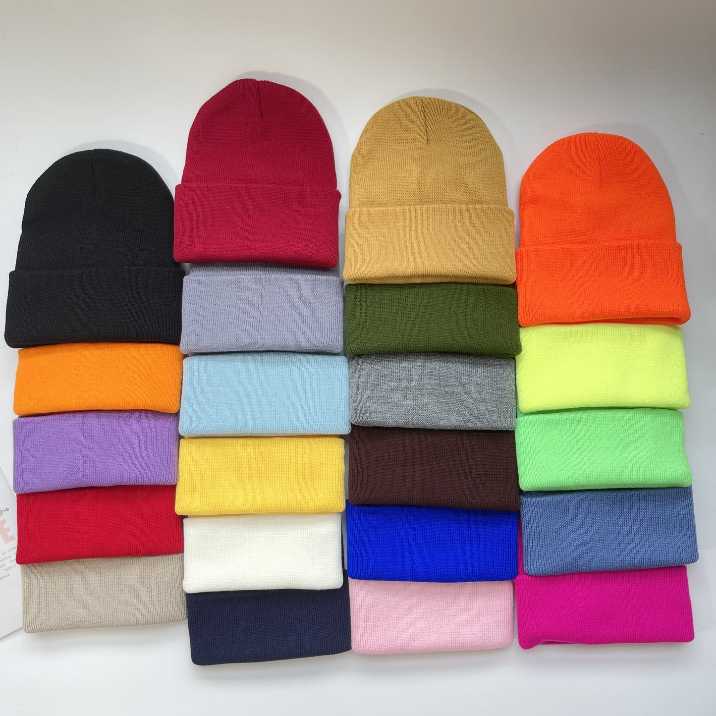 Women's Knitted Winter Beanie Hat – Solid Color Warm Bonnet for Fall & Winter, Casual Style