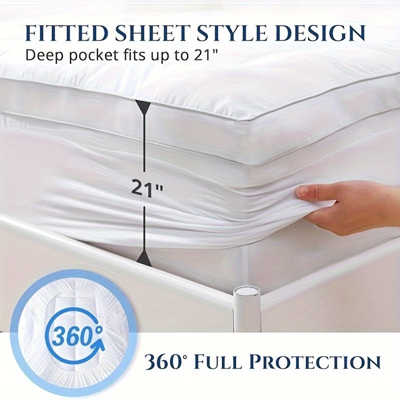 Luxurious Soft Mattress Topper – Extra Thick 900GSM Down Alternative Fill with Pillow Top Design