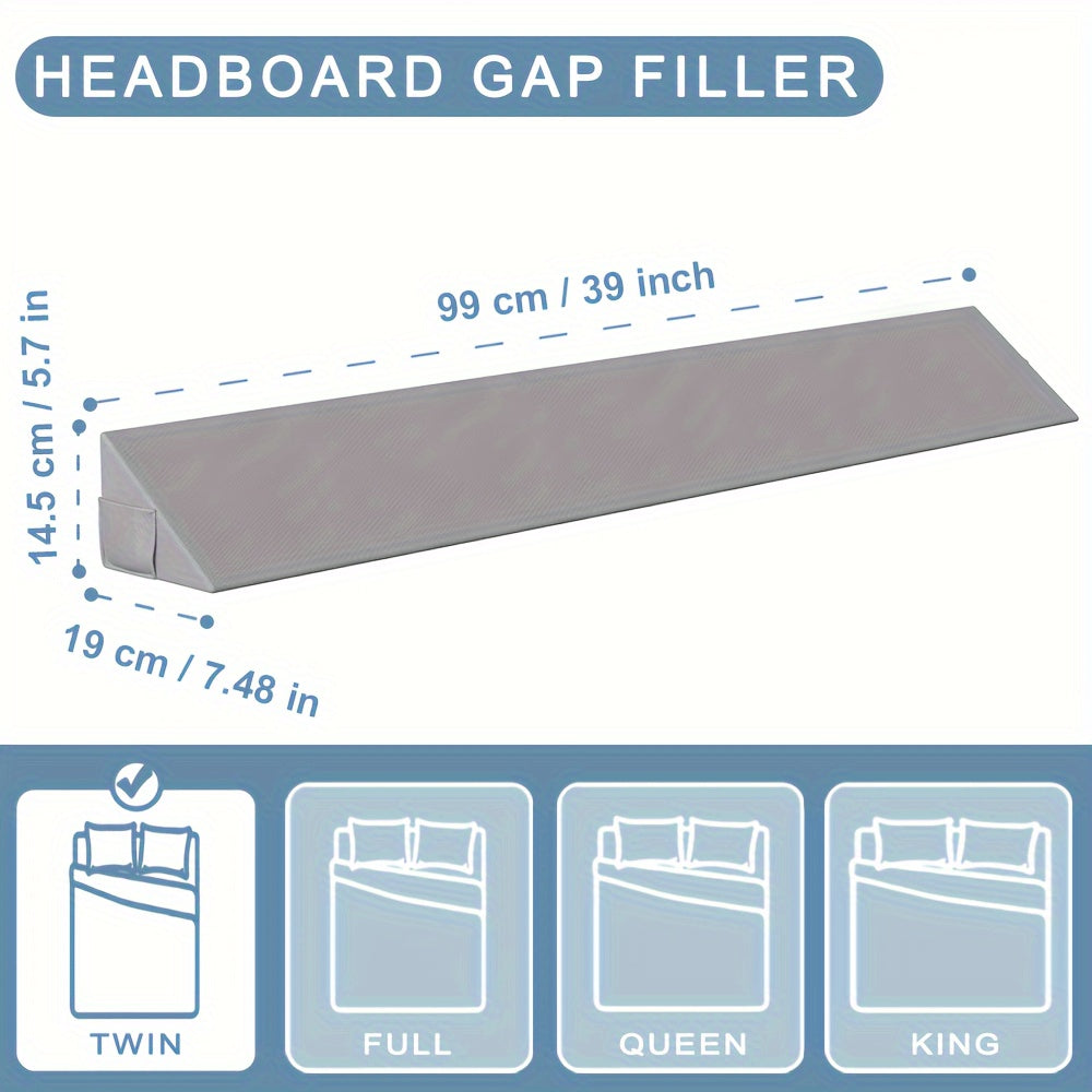 Bed Wedge Pillow for Headboard Gap Filler – Mattress Gap Filler for Headboard and Mattress