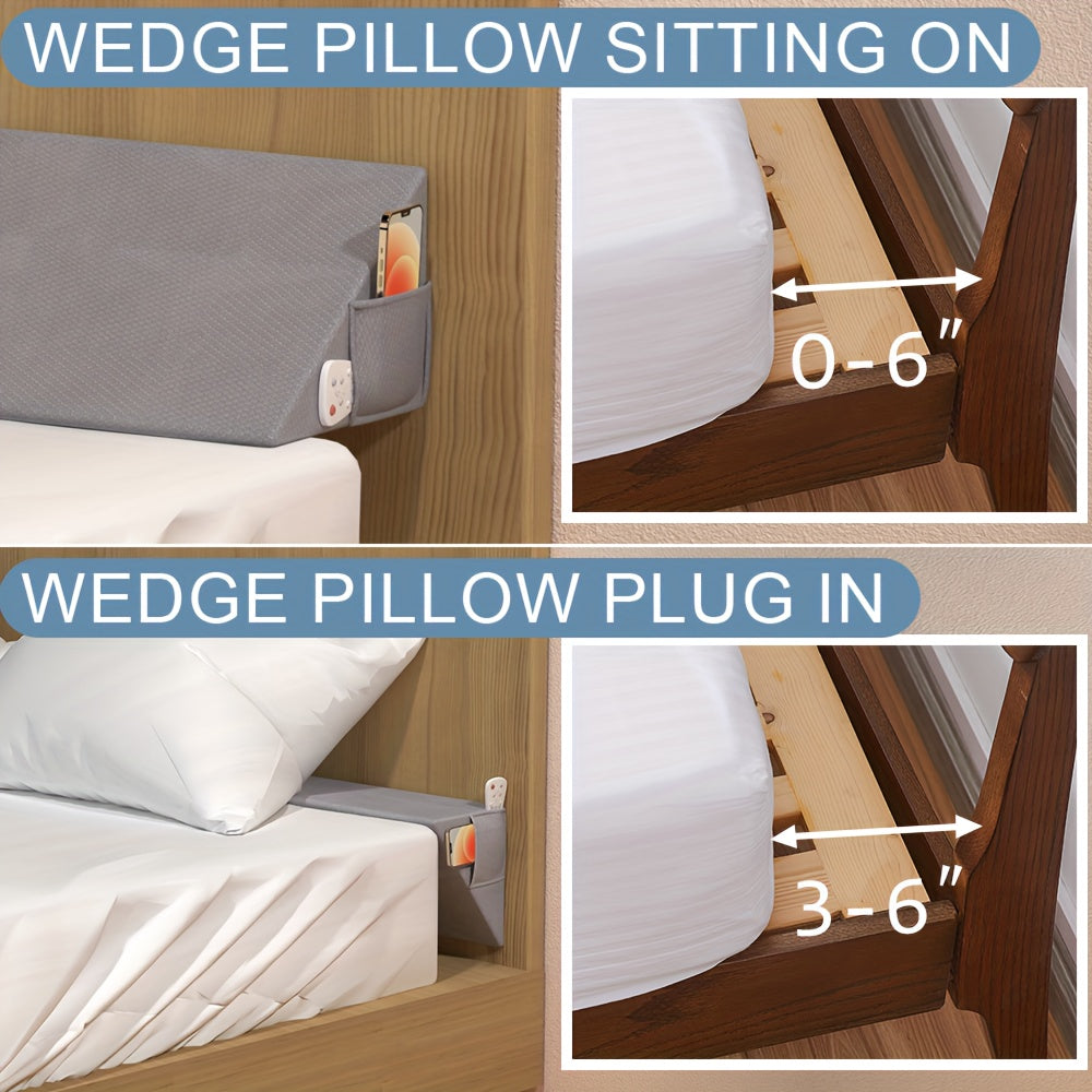 Bed Wedge Pillow for Headboard Gap Filler – Mattress Gap Filler for Headboard and Mattress