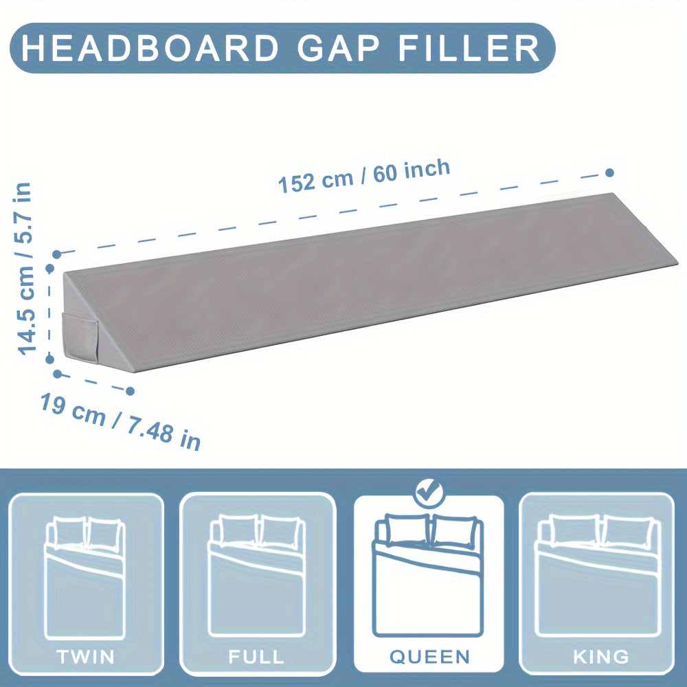 Bed Wedge Pillow for Headboard Gap Filler – Mattress Gap Filler for Headboard and Mattress