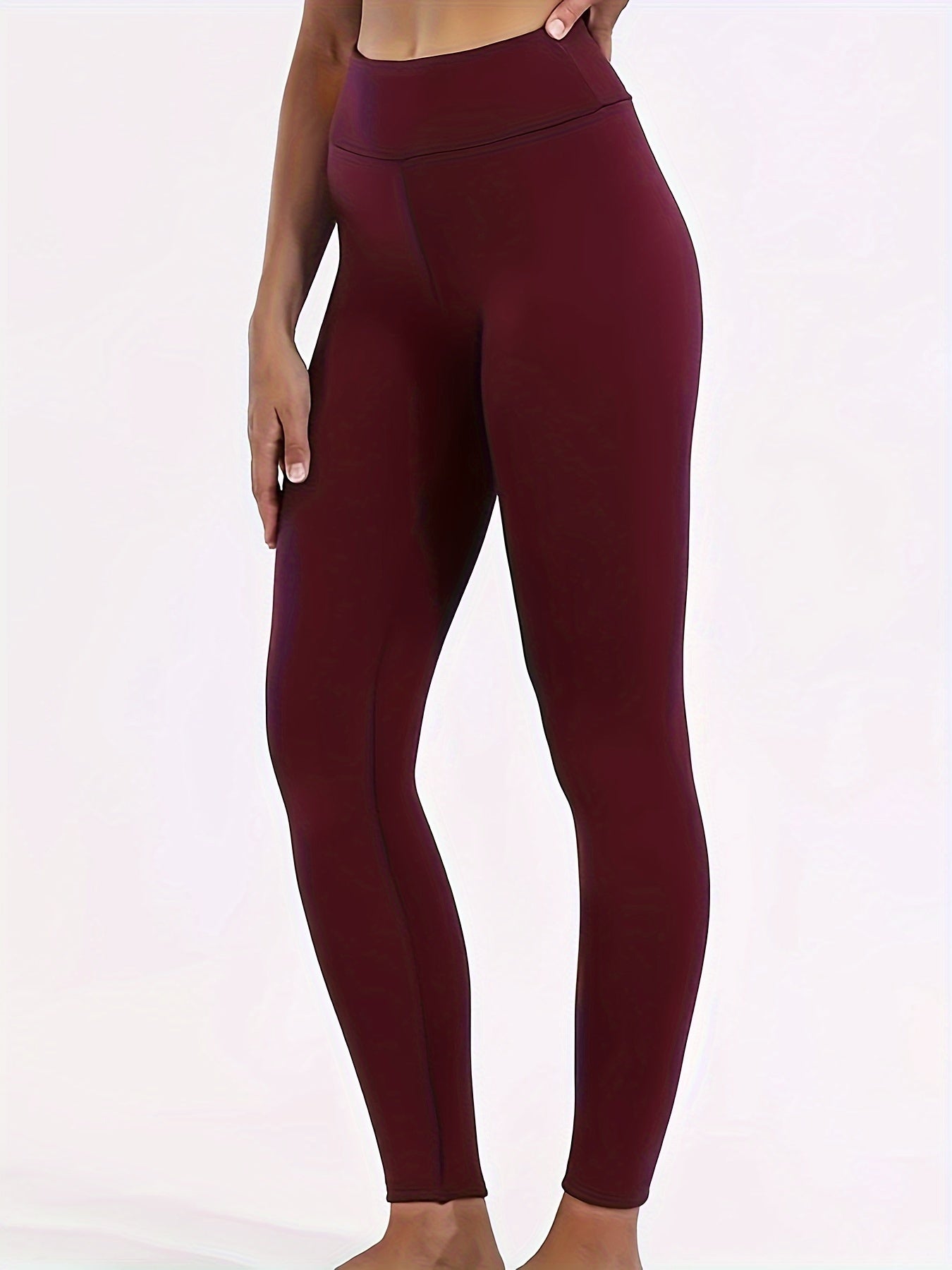 Fleece Thermal Leggings, Casual Skinny Leggings for Fall & Winter