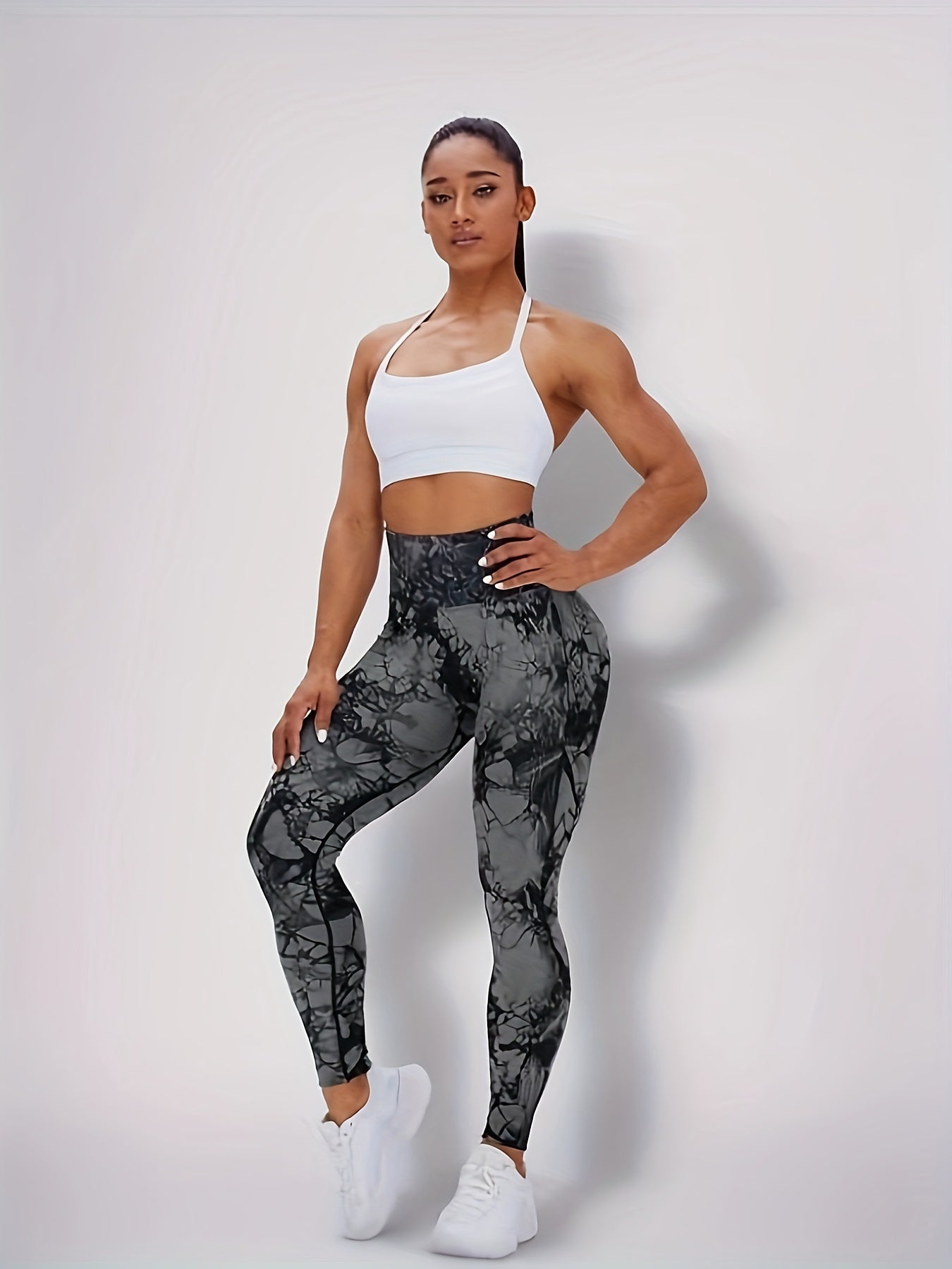 High Waisted Seamless Women's Tie-Dye Scrunch Leggings – Workout Yoga Pants