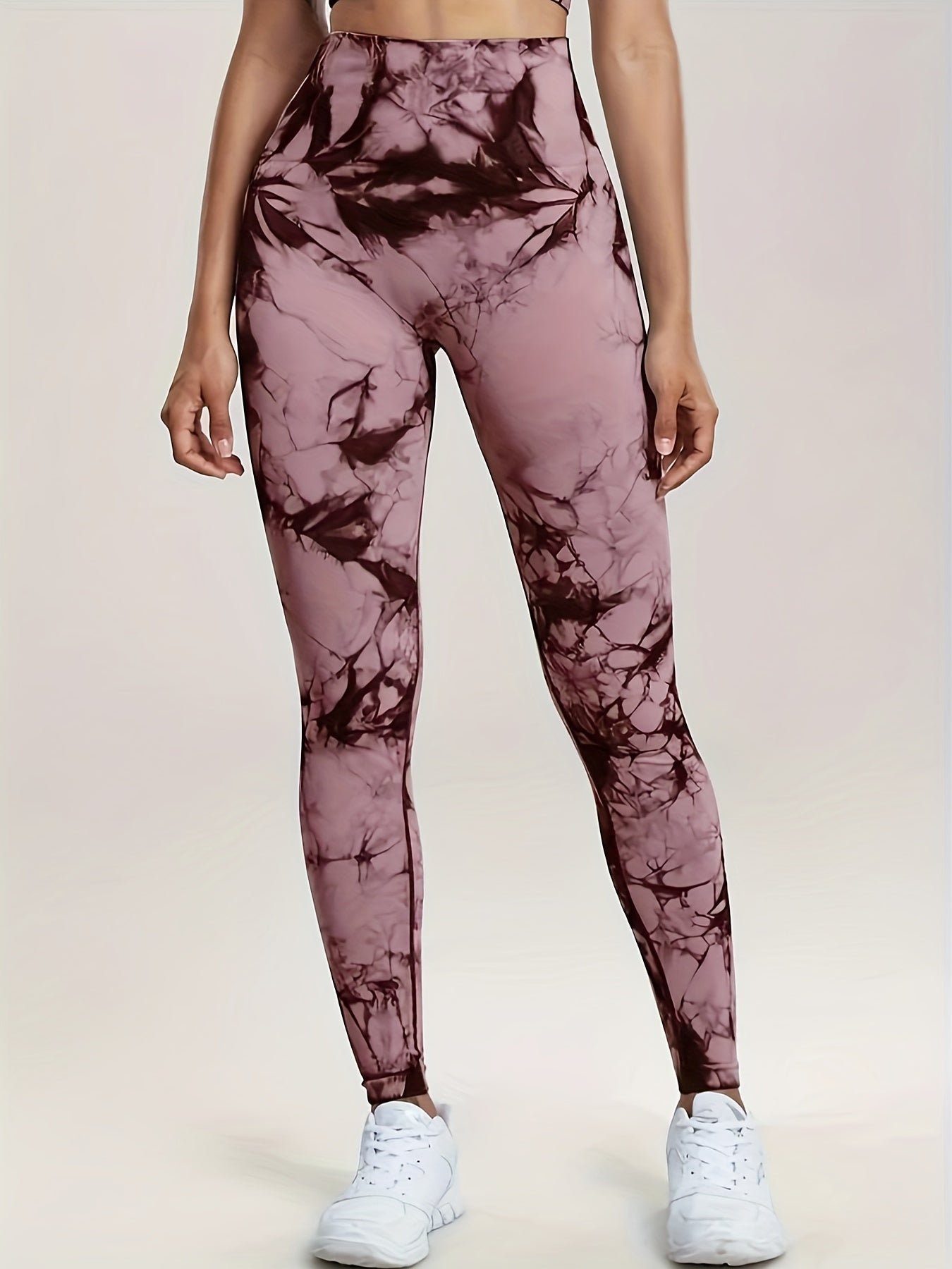 High Waisted Seamless Women's Tie-Dye Scrunch Leggings – Workout Yoga Pants