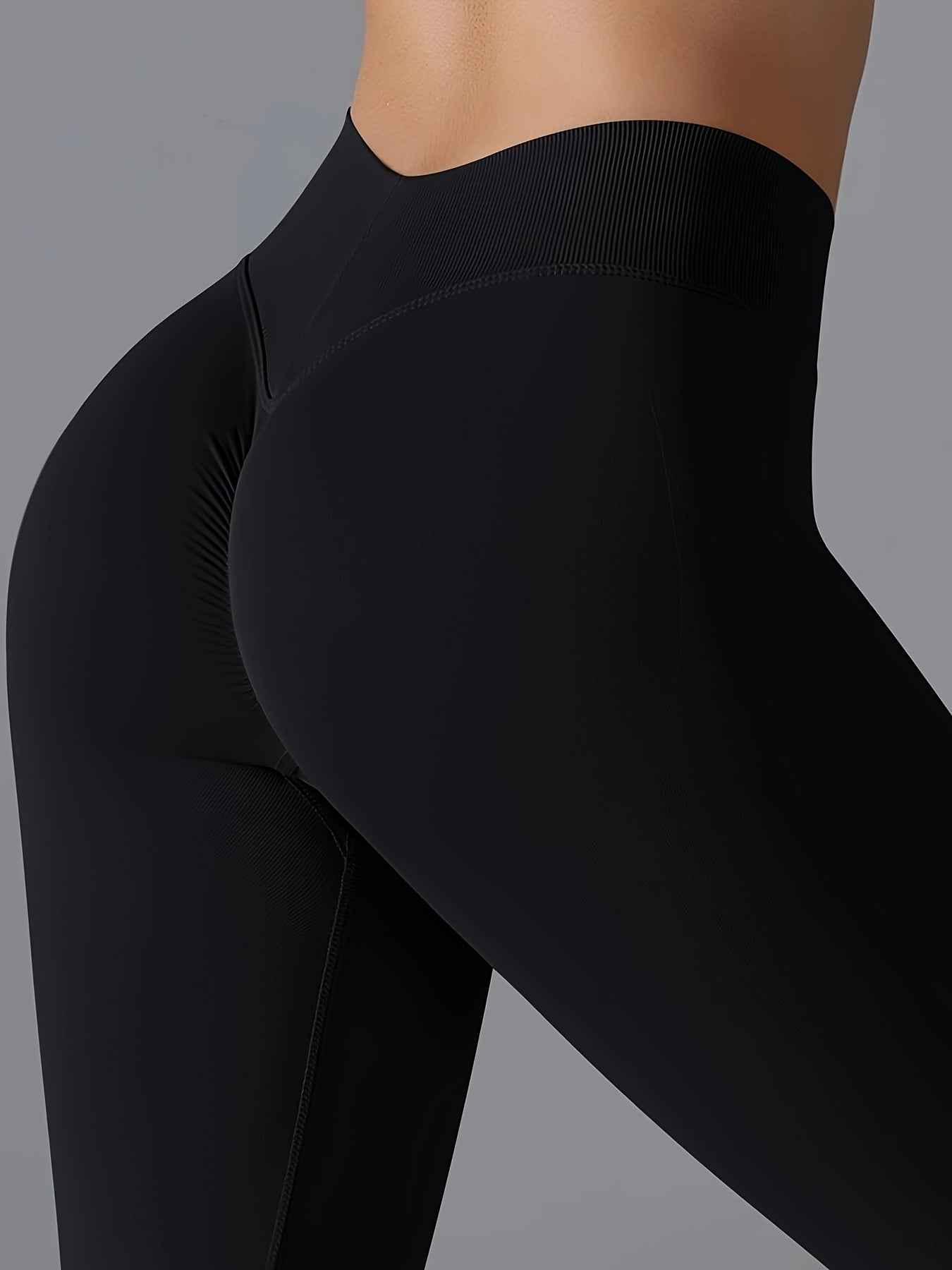 High-Waist Seamless Leggings for Women – V-Back Scrunch Design, Gym & Yoga Pants