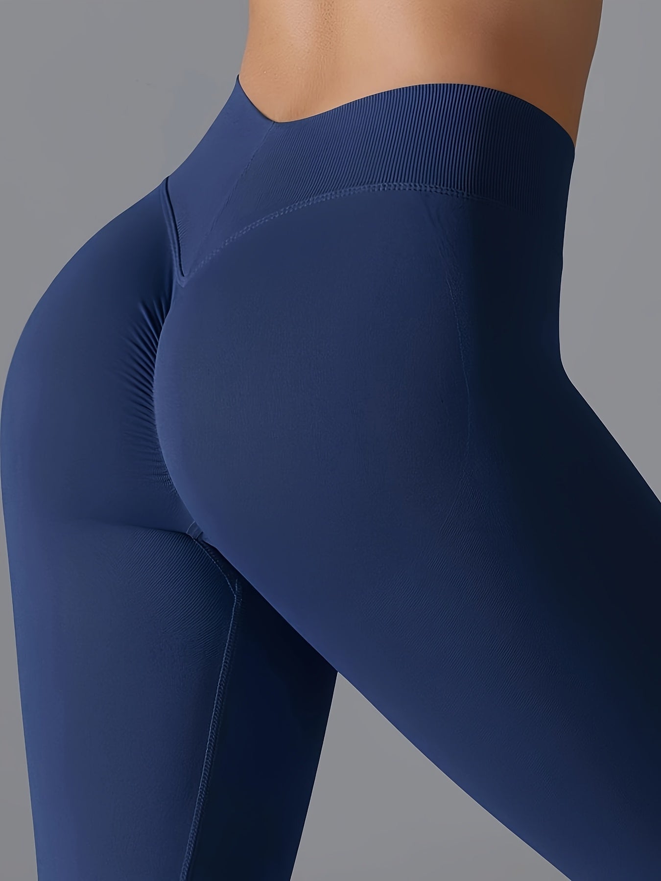 High-Waist Seamless Leggings for Women – V-Back Scrunch Design, Gym & Yoga Pants