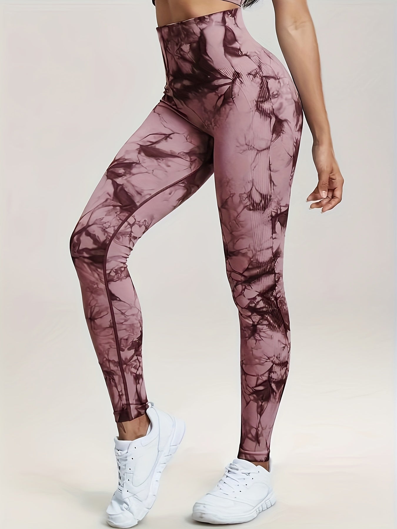 High Waisted Seamless Women's Tie-Dye Scrunch Leggings – Workout Yoga Pants