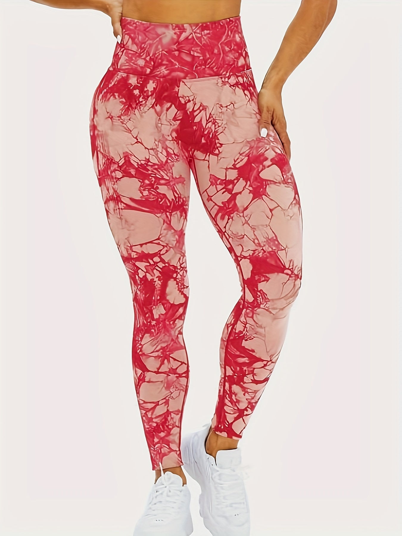 High Waisted Seamless Women's Tie-Dye Scrunch Leggings – Workout Yoga Pants