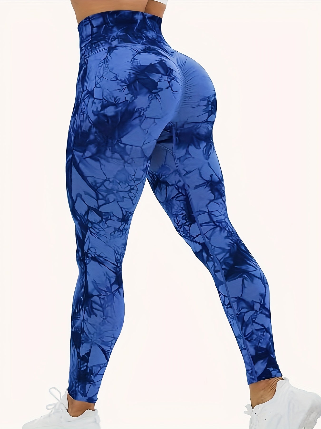 High Waisted Seamless Women's Tie-Dye Scrunch Leggings – Workout Yoga Pants