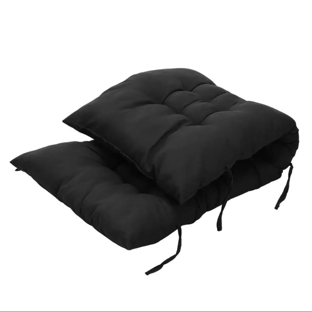 110cm Extra-Thick Black Lounge Chair Cushion – Soft Cotton Blend, Comfortable Seat Pad for Indoor & Outdoor Use