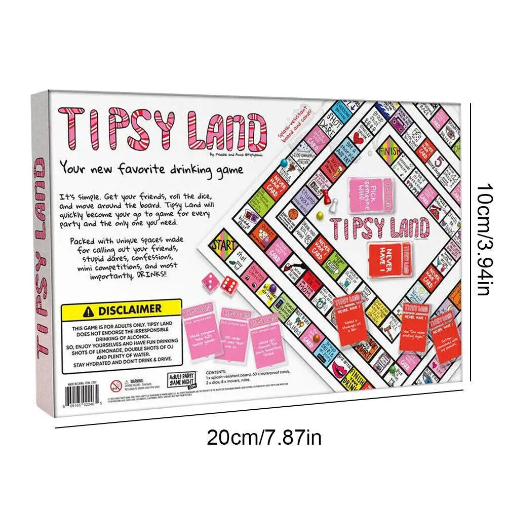 Tipsy Land Drinking Game for Parties and Fun Gatherings