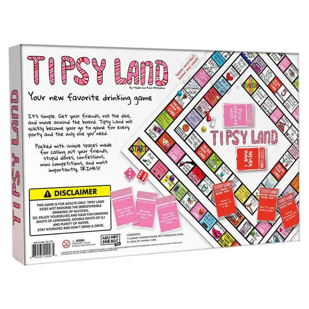 Tipsy Land Drinking Game for Parties and Fun Gatherings