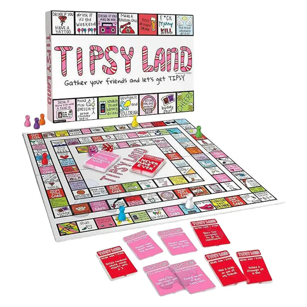 Tipsy Land Drinking Game for Parties and Fun Gatherings