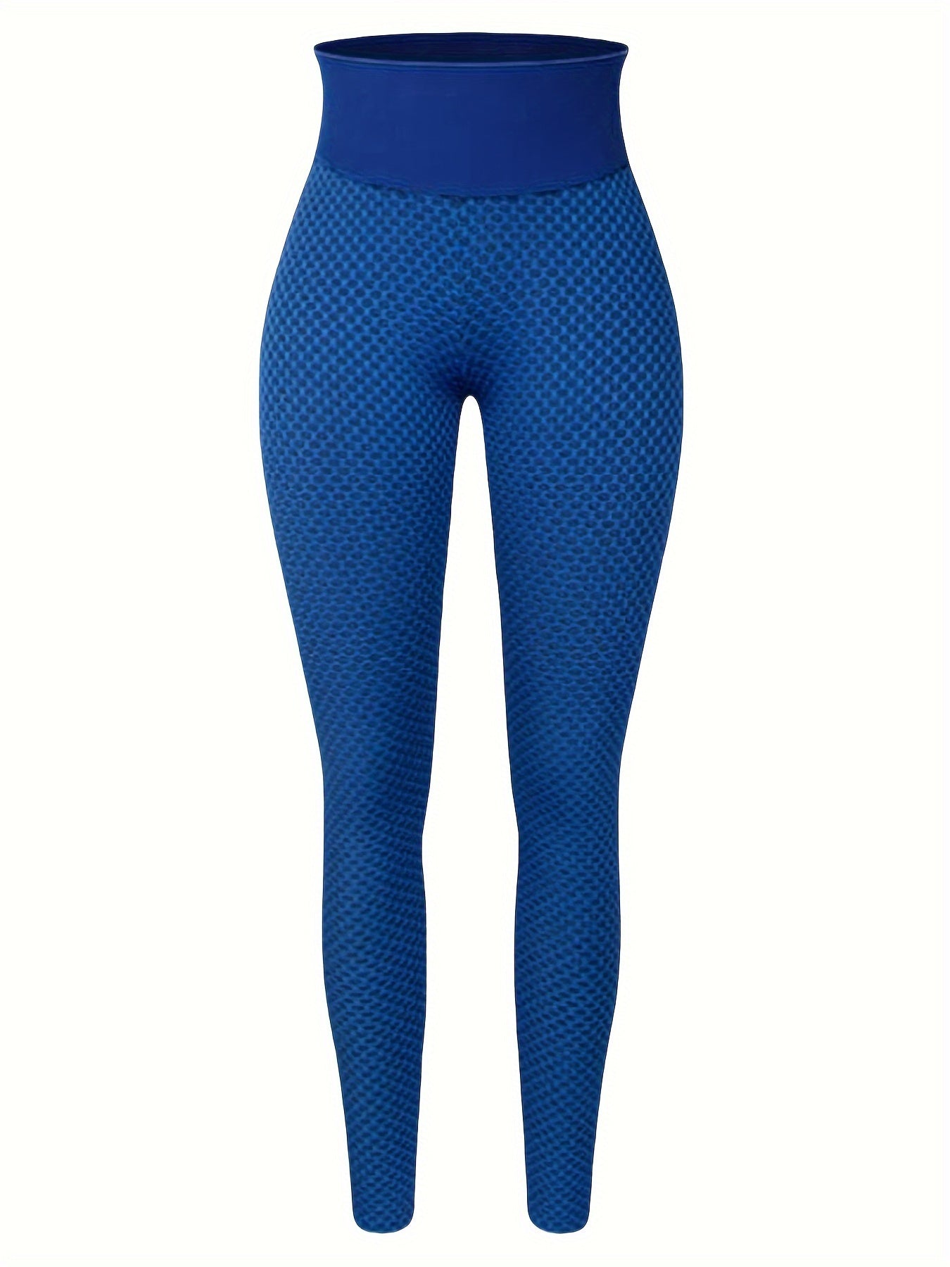 Gym Leggings for Women, Tummy Control Textured Yoga Pants, Cropped Fitness Tights