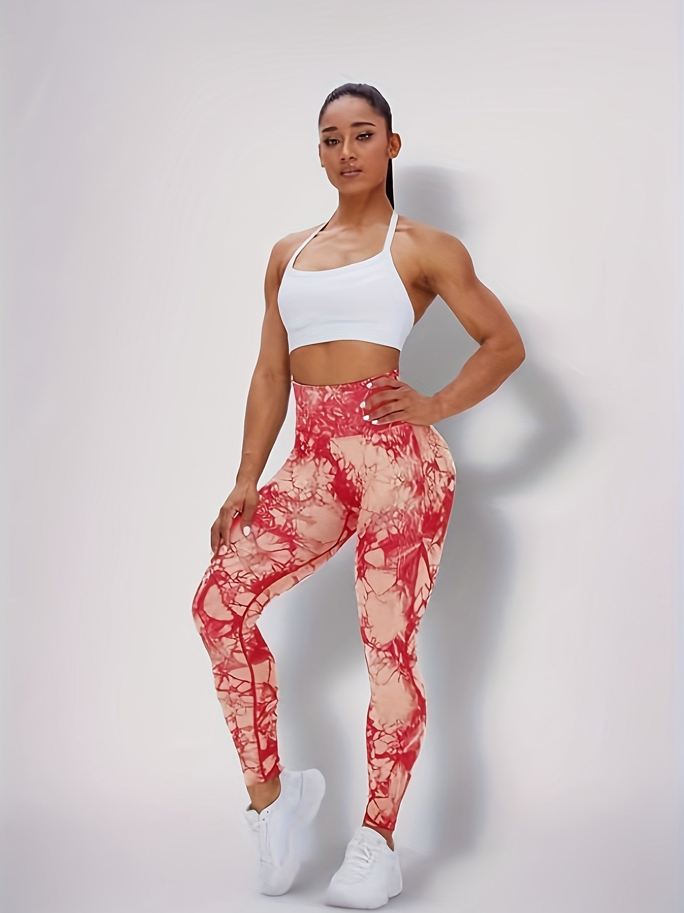 High Waisted Seamless Women's Tie-Dye Scrunch Leggings – Workout Yoga Pants