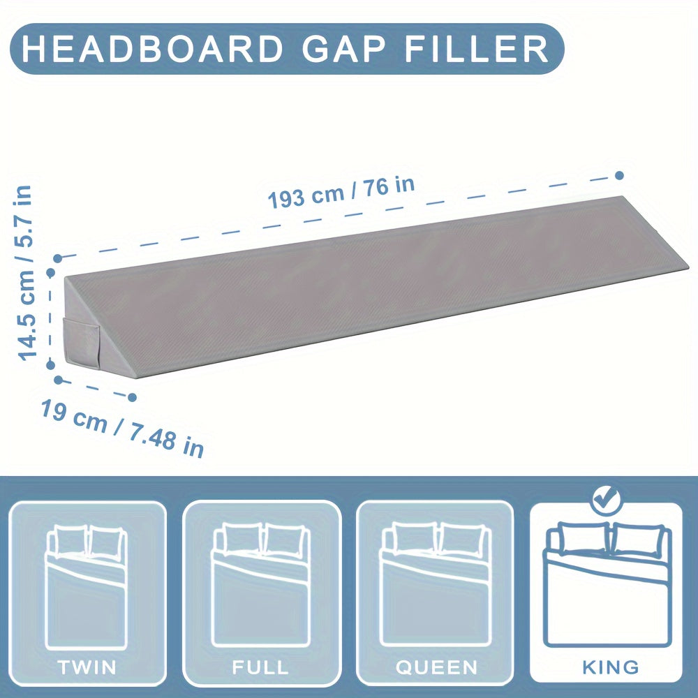 Bed Wedge Pillow for Headboard Gap Filler – Mattress Gap Filler for Headboard and Mattress