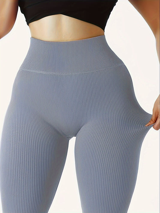 Leggings for Women: Ribbed, Non-Sheer Sports and Yoga Pants - All-Season High-Stretch Polyamide Shape-Enhancing