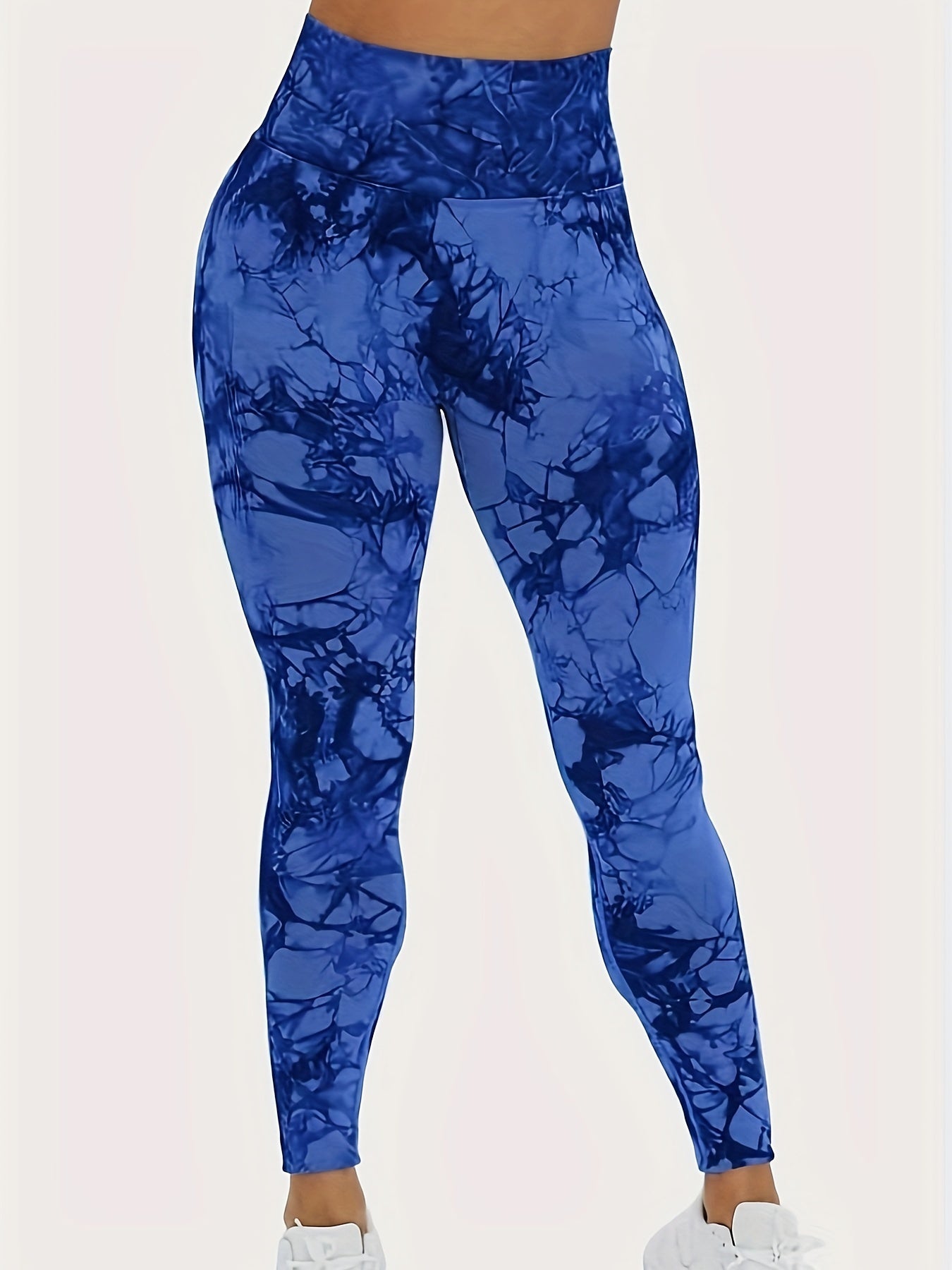 High Waisted Seamless Women's Tie-Dye Scrunch Leggings – Workout Yoga Pants