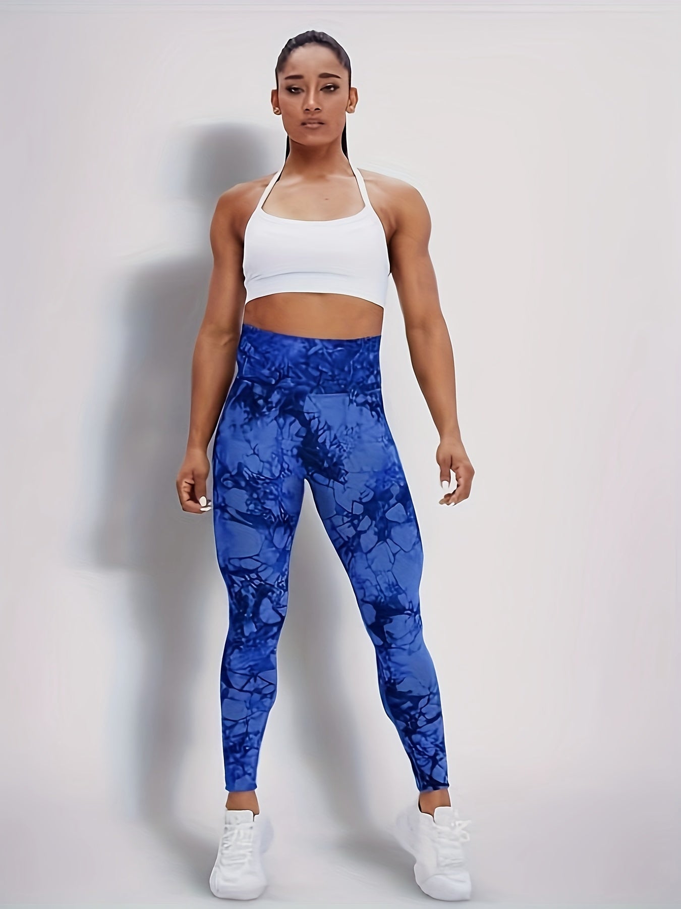 High Waisted Seamless Women's Tie-Dye Scrunch Leggings – Workout Yoga Pants